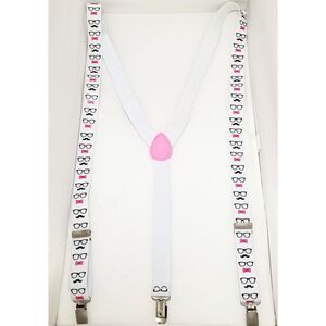 Suspenders Glasses Mustache Bow Tie Design Novelty Accessory Adult Adjustable
